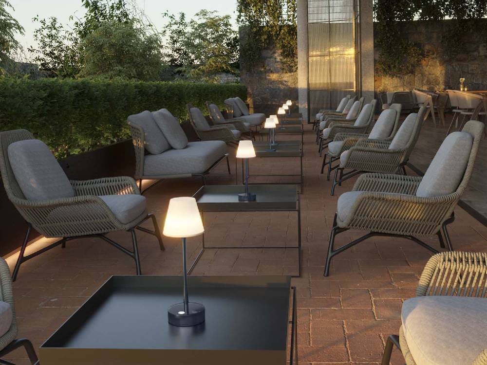 Oresteluchetta Lampada da tavolo ADELAIDE SLIM 30 GREY Promozione