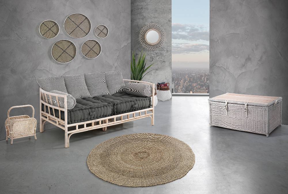 Oresteluchetta Divano 2 posti GREY/LINES ISY Composizione 80 Presa