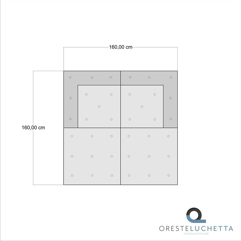 Oresteluchetta Divano 2 posti YANTRA WAFFLE GREY Composizione 48 Offerte