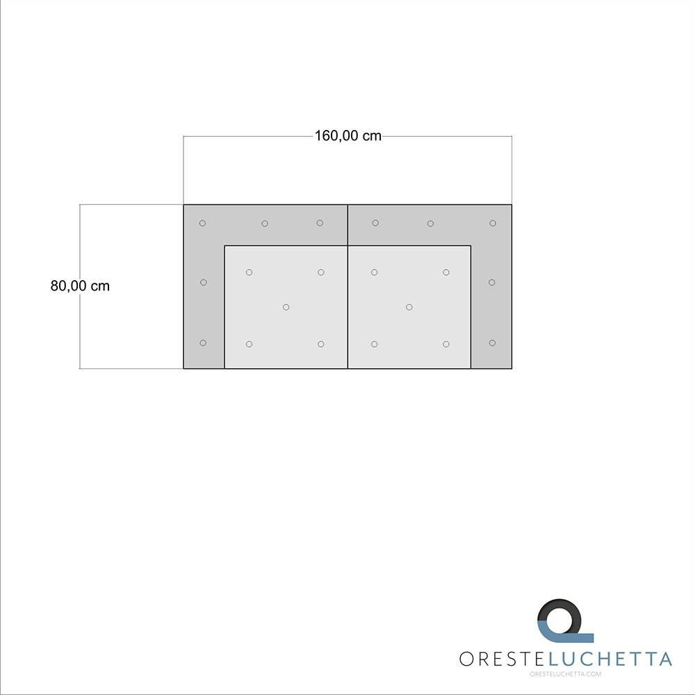 Oresteluchetta Divano 2 posti YANTRA WAFFLE BLUE Composizione 50 Hotsell