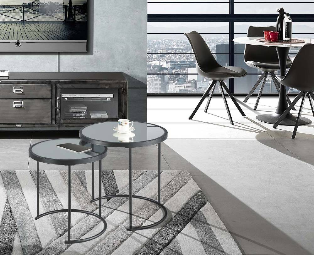 Oresteluchetta set 2 tavolini JAMIE BK Fino al 50% di sconto