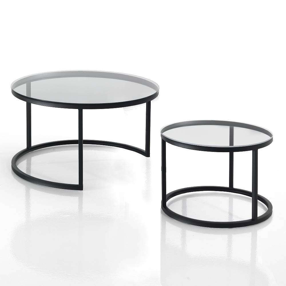 Oresteluchetta Set 2 tavolini LOGAN EVO CLEAR In Linea