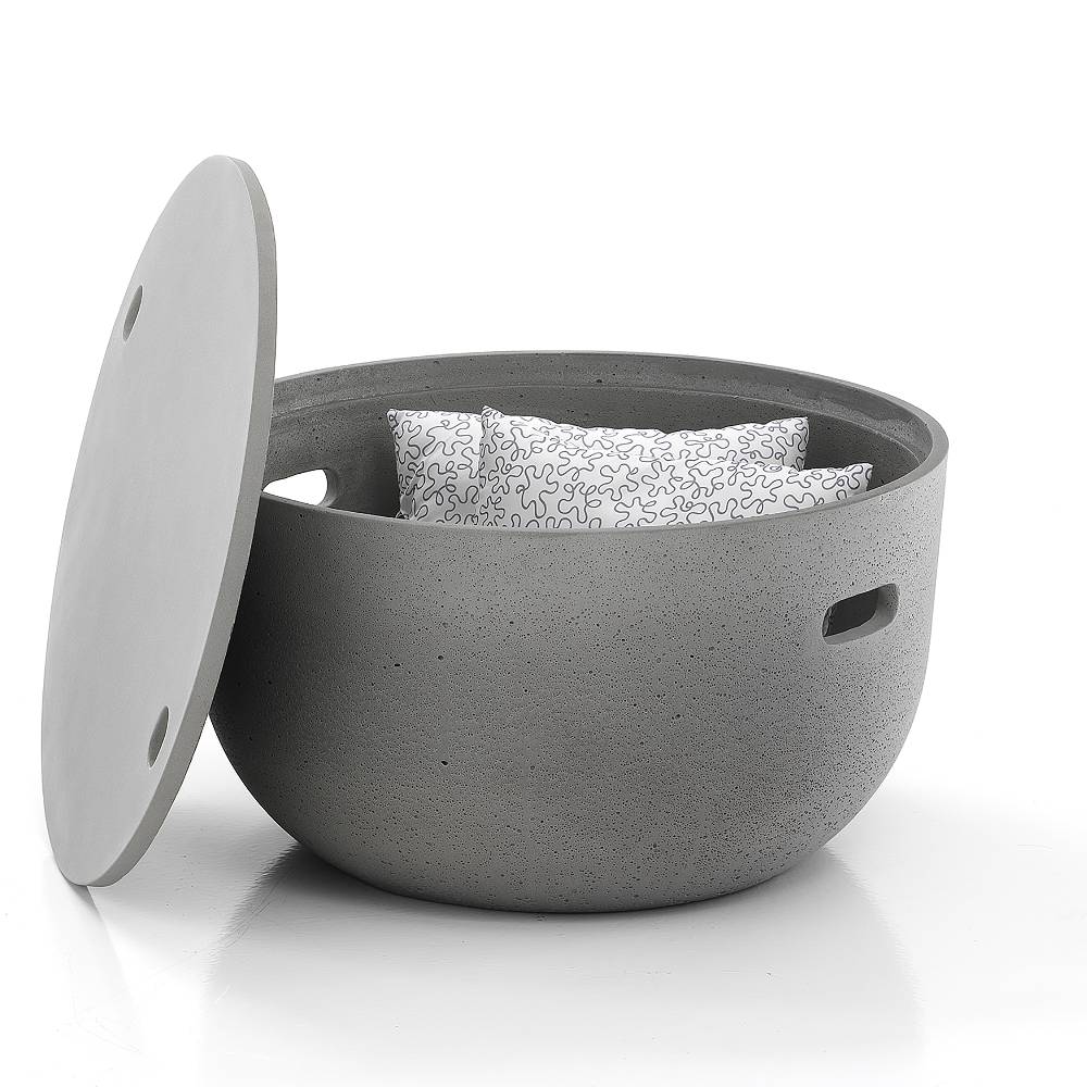 Oresteluchetta tavolino da interno / esterno con contenitore SILKY ROUND Online