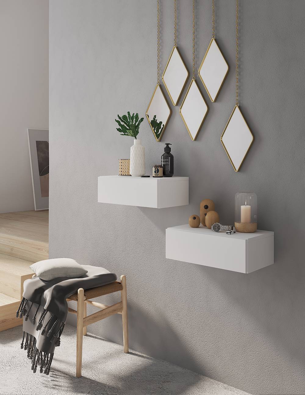 Oresteluchetta Comodino / Cassetto sospeso MEDY Flash Sale