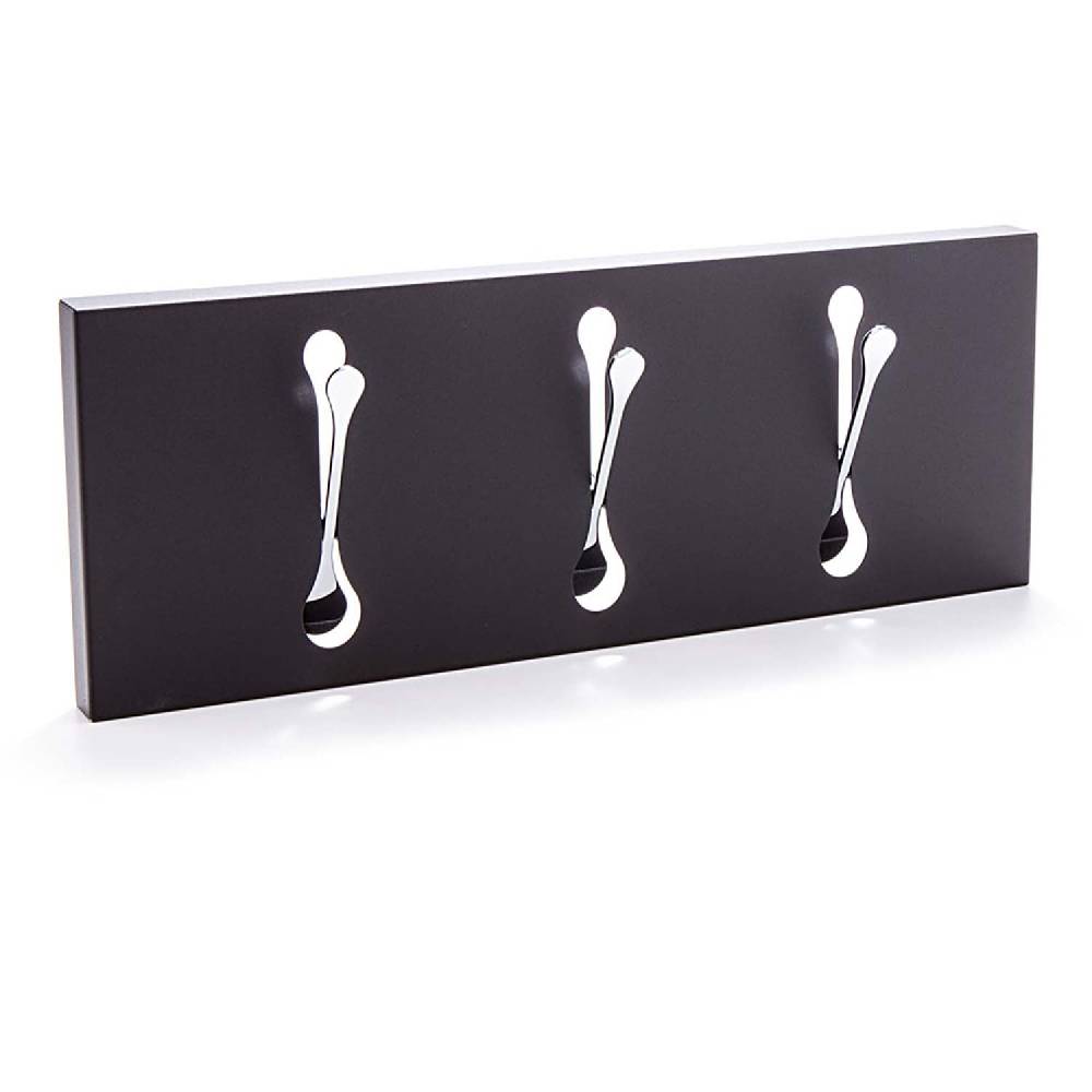 Oresteluchetta appendiabiti da muro AUSTIN 3 BLACK Rilascio limitato