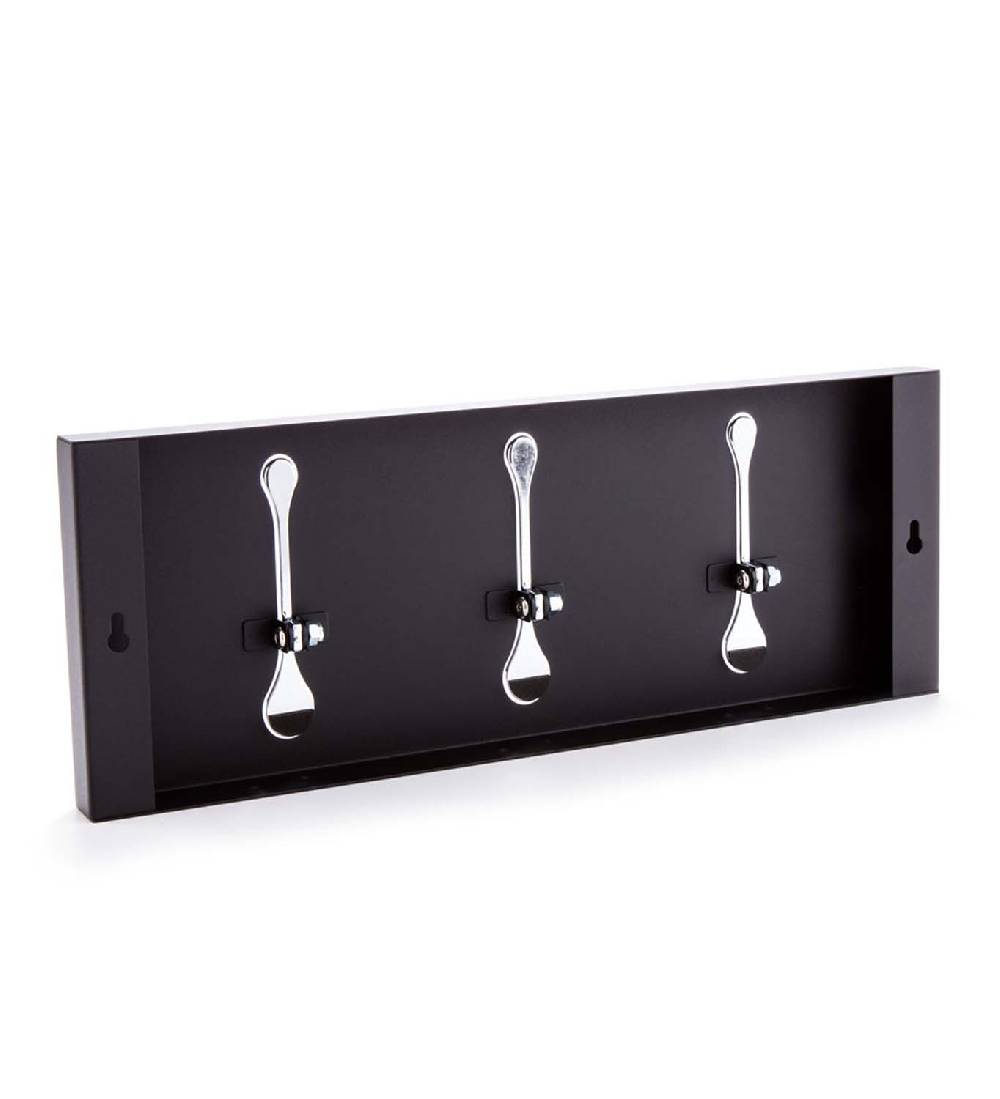 Oresteluchetta appendiabiti da muro AUSTIN 3 BLACK Rilascio limitato
