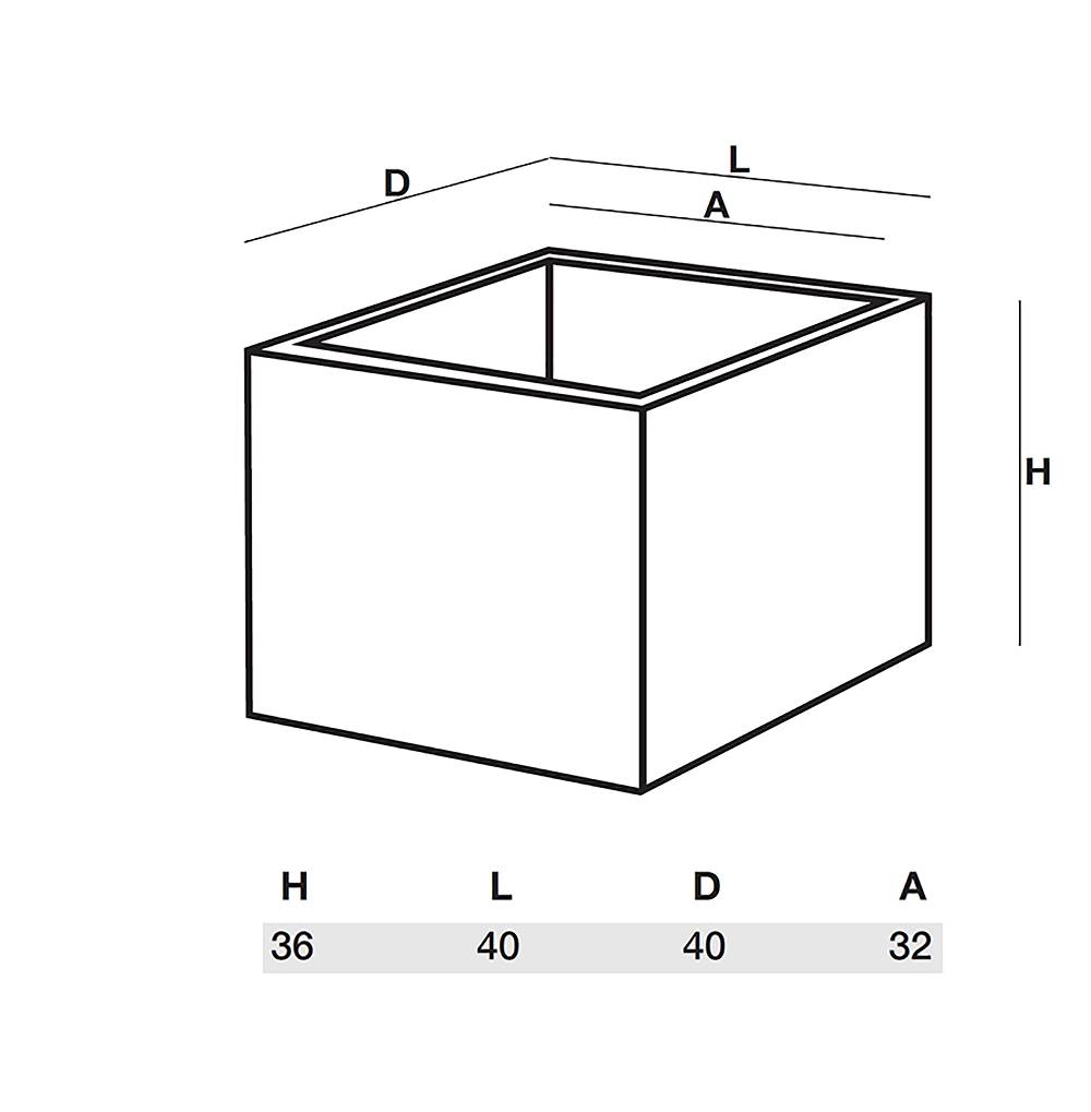 Oresteluchetta Vaso per esterno/interno SINEU 40 GREY 2025