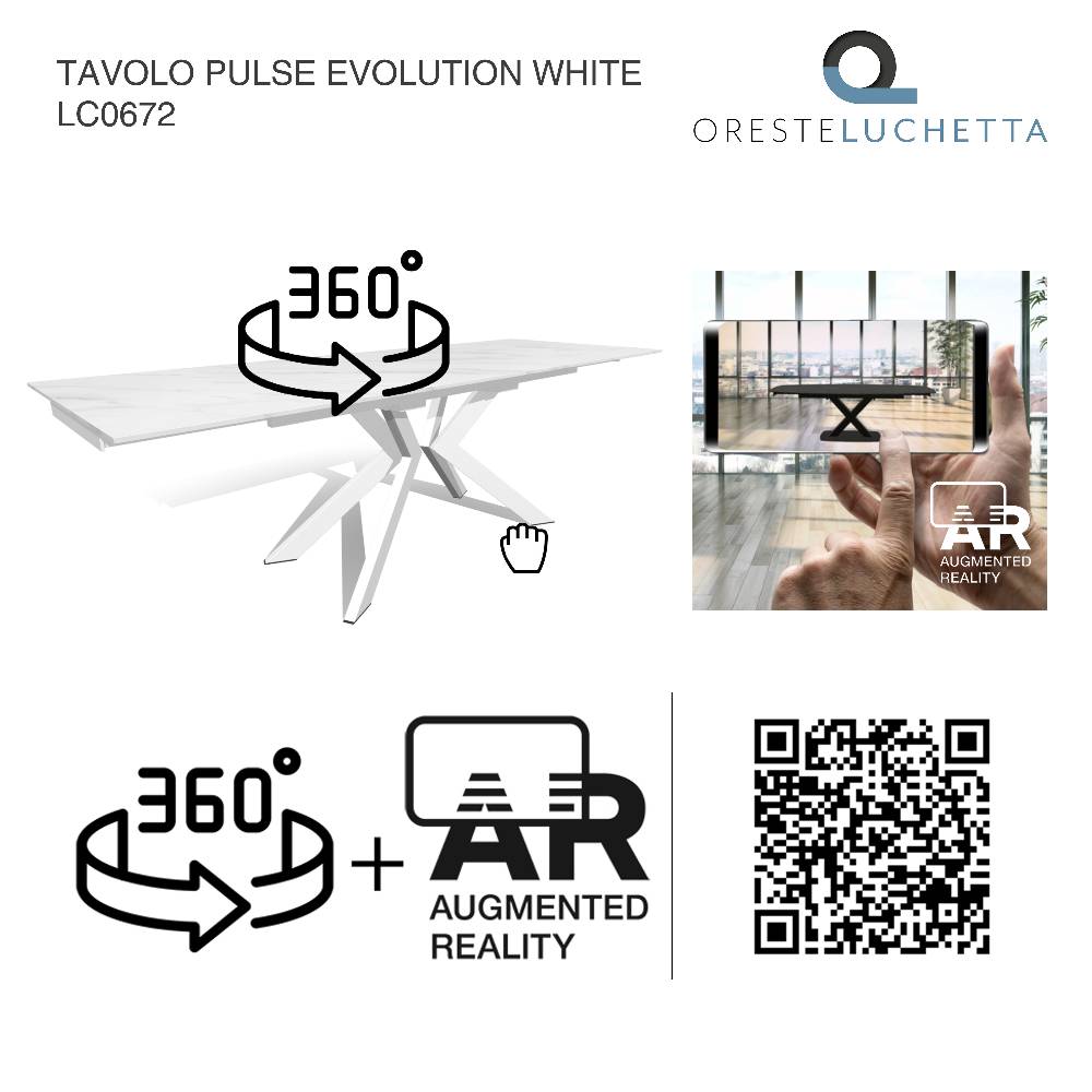 Oresteluchetta Tavolo allungabile PULSE EVOLUTION DARK GREY Bestseller