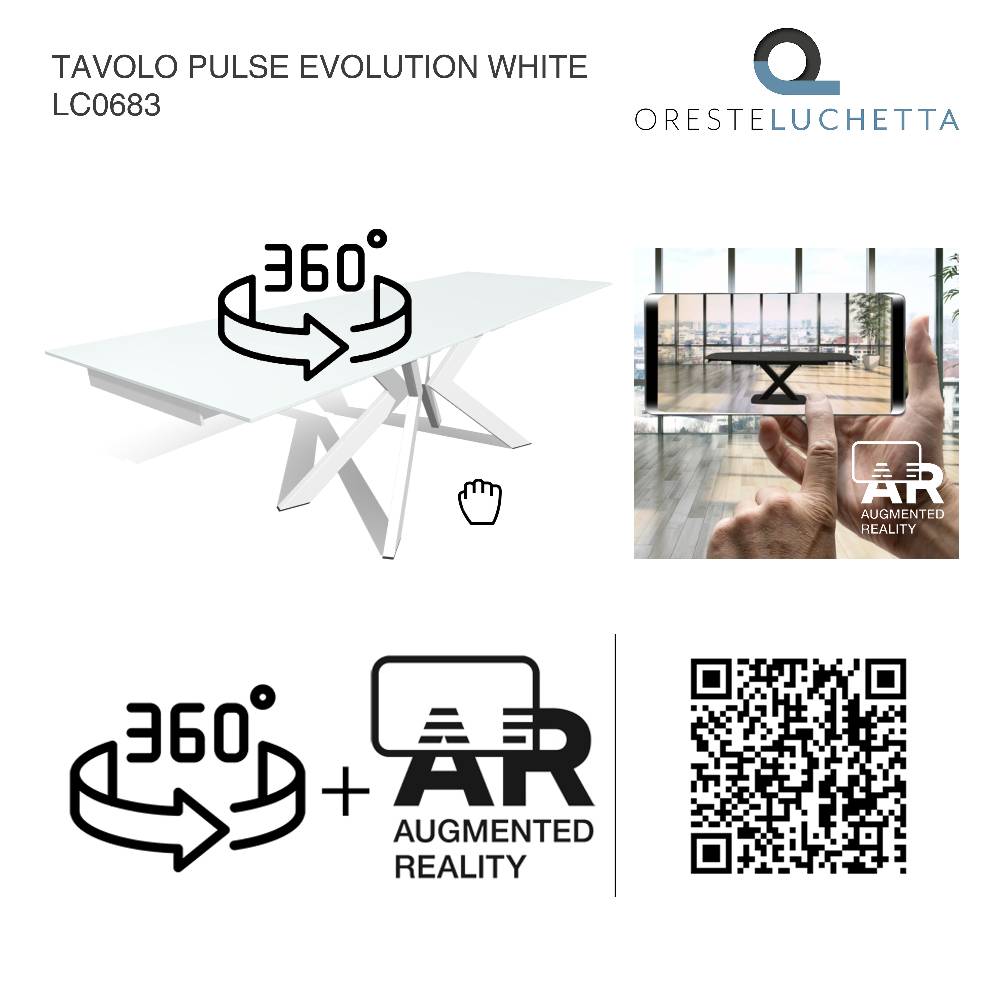 Oresteluchetta Tavolo allungabile PULSE EVOLUTION - WHITE Liquidazione