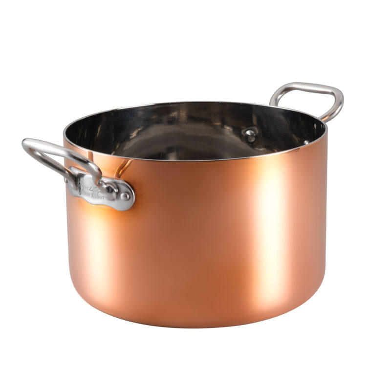 Pentole Agnelli Casseruola 1907 Copper 4 alta in rame 2.5mm – 2 maniglie