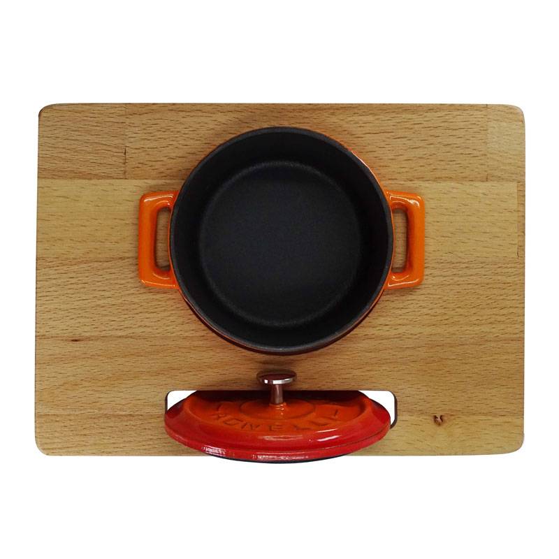 Pentole Agnelli Supporto in legno per mini casseruola tonda Online
