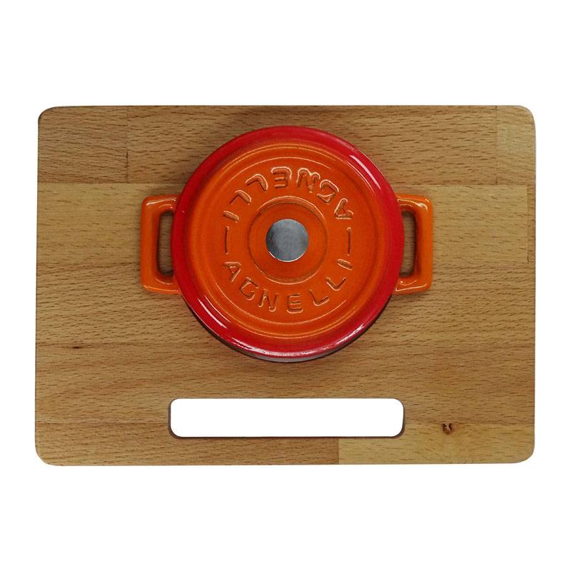 Pentole Agnelli Supporto in legno per mini casseruola tonda Online