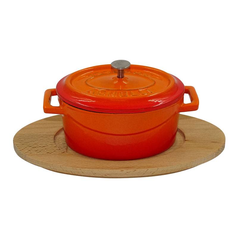 Pentole Agnelli Vassoio in legno per mini casseruola ovale Saldi