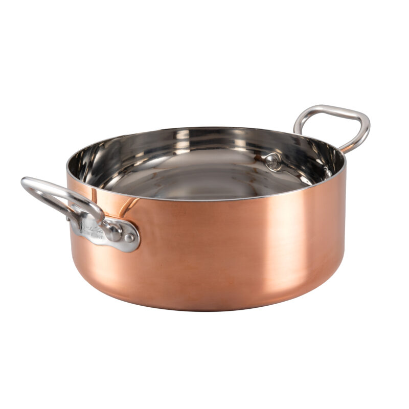 Pentole Agnelli Casseruola 1907 Copper 4 bassa in rame 2.5mm – 2 maniglie