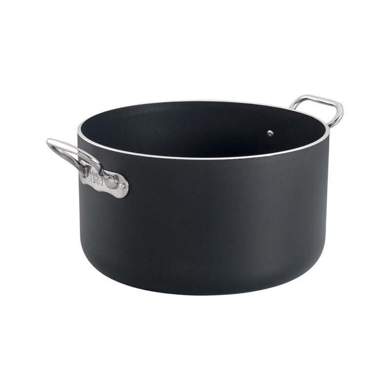 Pentole Agnelli Casseruola AlBlack 1907 alta in alluminio 5mm – 2 maniglie