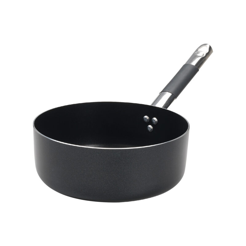 Pentole Agnelli Casseruola antiaderente AlBlack bassa in alluminio 3mm – 1 manico