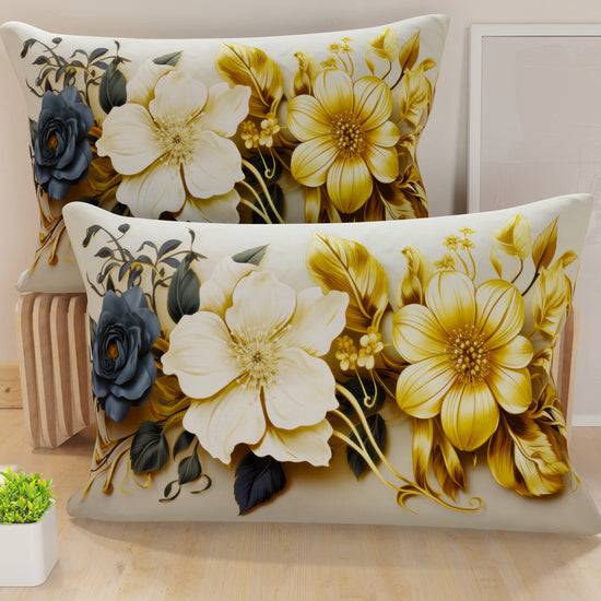 PETTI Federe Cuscini in Stampa Digitale, Flower Ceramic 04 Blu Outlet
