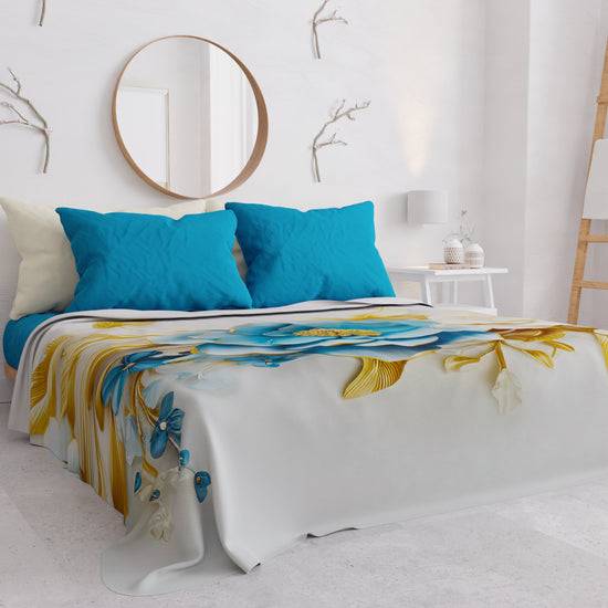 PETTI Copriletto Estivo, Coperta Leggera, Lenzuola Copriletto Flower Ceramic 03 In vendita