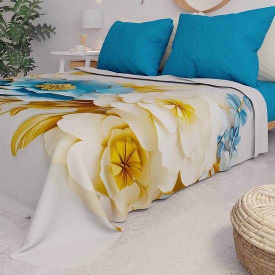 PETTI Copriletto Estivo, Coperta Leggera, Lenzuola Copriletto Flower Ceramic 03 In vendita
