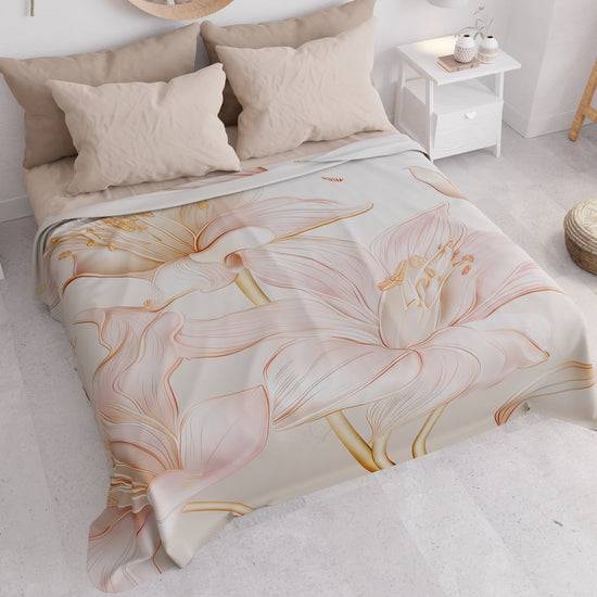 PETTI Copriletto Estivo, Coperta Leggera, Lenzuola Copriletto Giglio Vendite Flash