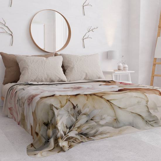 PETTI Copriletto Estivo, Coperta Leggera, Lenzuola Copriletto Vintage Flower Nuovo