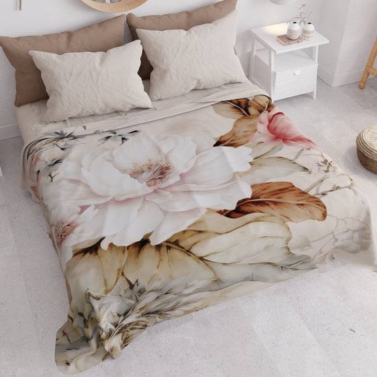 PETTI Copriletto Estivo, Coperta Leggera, Lenzuola Copriletto Vintage Flower Nuovo