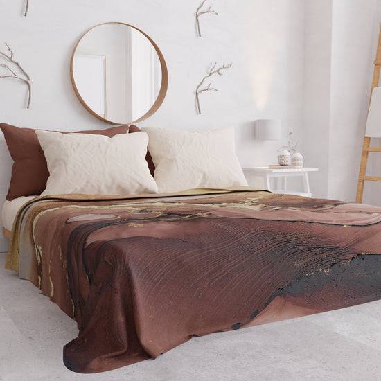 PETTI Copriletto Estivo, Coperta Leggera, Lenzuola Copriletto Marble Tortora Vendita