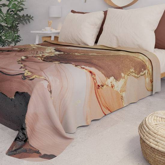 PETTI Copriletto Estivo, Coperta Leggera, Lenzuola Copriletto Marble Tortora Vendita