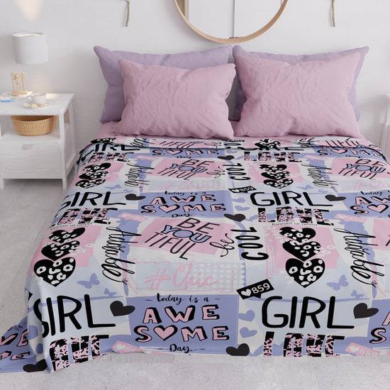 PETTI Copriletto Estivo, Coperta Leggera, Lenzuola Copriletto Girl Cool