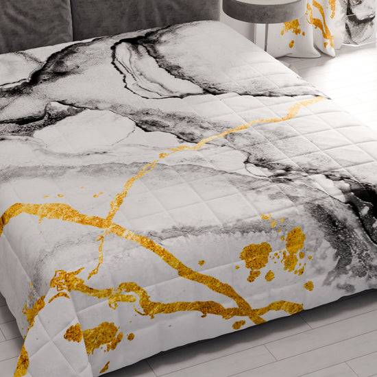 PETTI Trapuntino Copriletto Primaverile Autunnale in Stampa Digitale Marble Grigio Chiaro Shopping Online