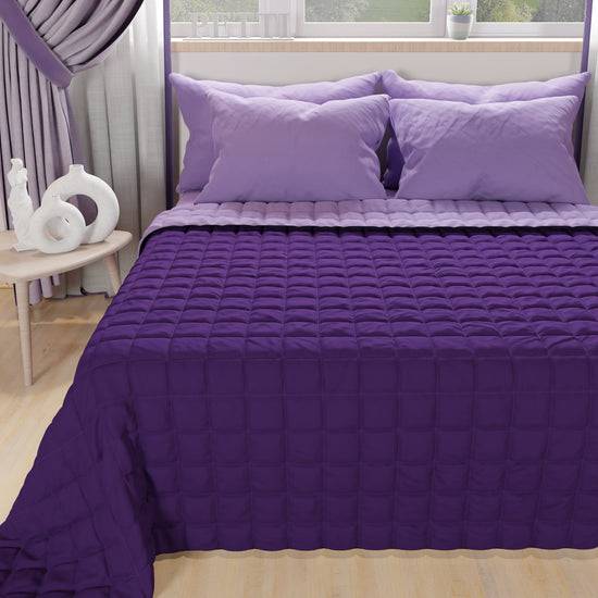 PETTI Trapuntino Copriletto Primaverile Autunnale Double Face Lilla Viola