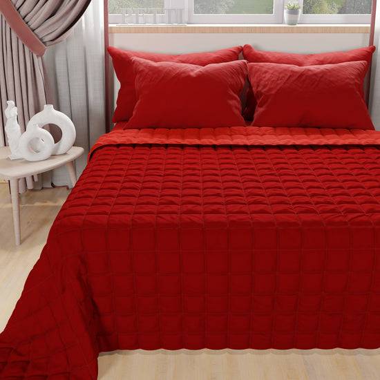 PETTI Trapuntino Copriletto Primaverile Autunnale Double Face Rosso Bordeaux