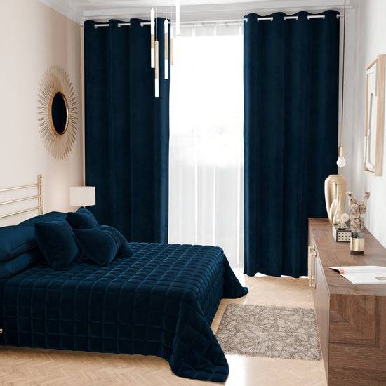 PETTI Trapuntino Copriletto Primaverile Autunnale in Velluto Double Face Blu Offerte