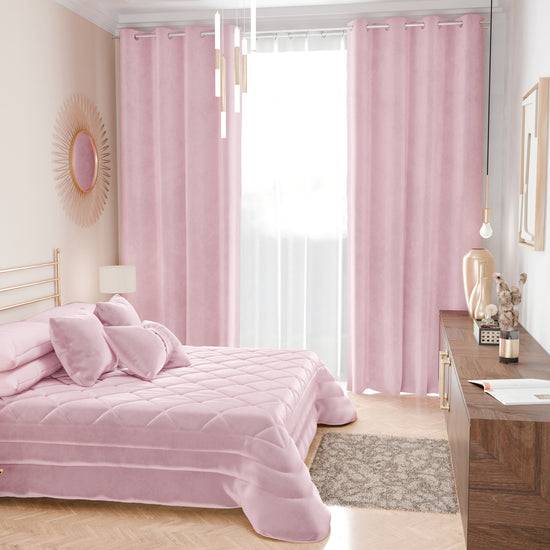 PETTI Trapuntino Primaverile in Velluto da Corredo Piazzato Rosa Saldi