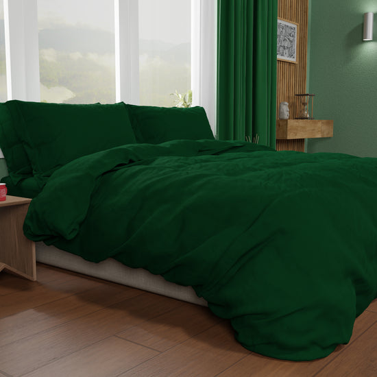 PETTI Copripiumino Matrimoniale, Sacco Copripiumino e Federe, Verde Smeraldo In Saldo