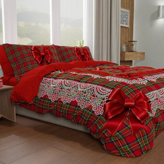 PETTI Copripiumino Matrimoniale, Singolo, Una Piazza e Mezza, Fiocco Tartan, Fantasia Scozzese Shopping Online