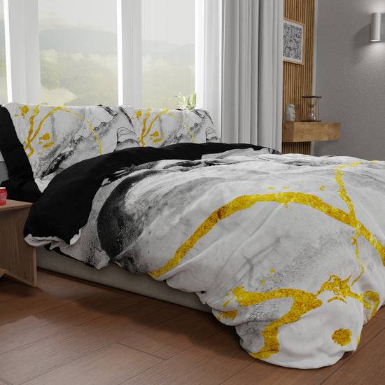 PETTI Copripiumino Matrimoniale, Singolo, Una Piazza e Mezza, Marble 06 Grigio Chiaro Convenienza