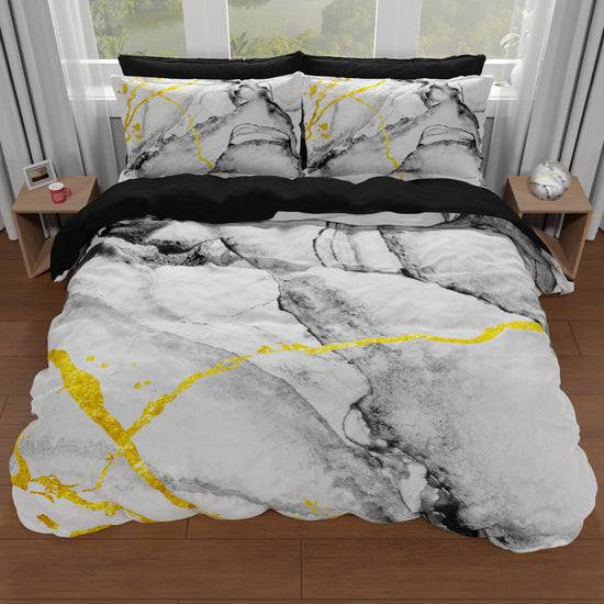 PETTI Copripiumino Matrimoniale, Singolo, Una Piazza e Mezza, Marble 06 Grigio Chiaro Convenienza