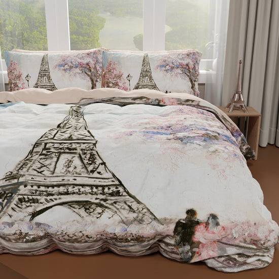 PETTI Copripiumino Matrimoniale, Singolo, Una Piazza e Mezza, Paris, Parigi Torre Eiffel Offerte