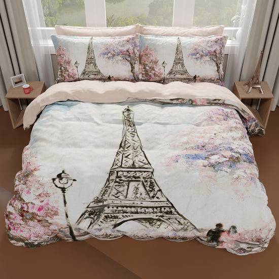 PETTI Copripiumino Matrimoniale, Singolo, Una Piazza e Mezza, Paris, Parigi Torre Eiffel Offerte