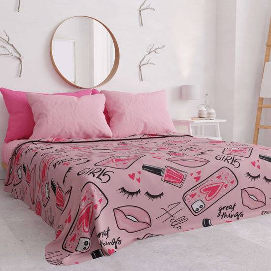 PETTI Copriletto Estivo, Coperta Leggera, Lenzuola Copriletto Lipstick Rosa Promozione
