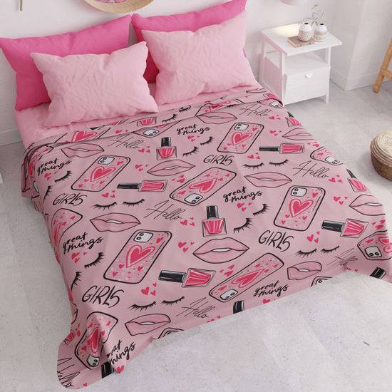 PETTI Copriletto Estivo, Coperta Leggera, Lenzuola Copriletto Lipstick Rosa Promozione