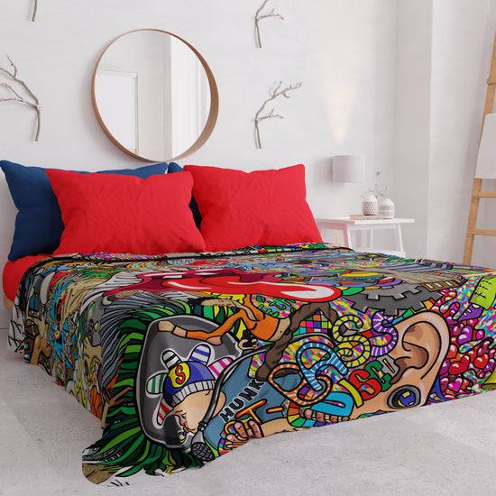 PETTI Copriletto Estivo, Coperta Leggera, Lenzuola Copriletto Murales Soddisfazione Garantita