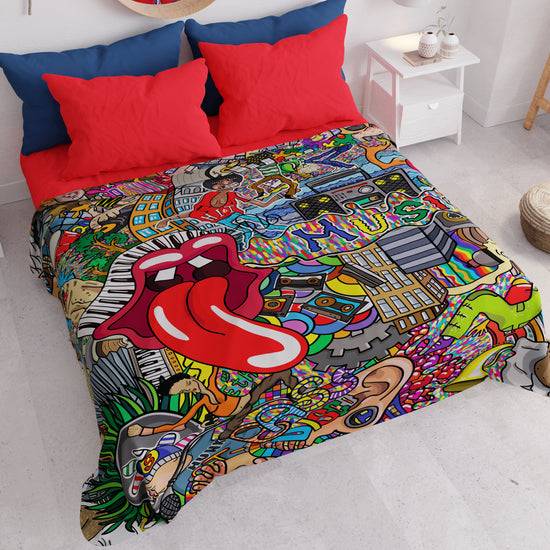 PETTI Copriletto Estivo, Coperta Leggera, Lenzuola Copriletto Murales Soddisfazione Garantita