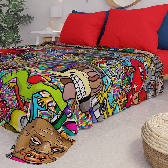 PETTI Copriletto Estivo, Coperta Leggera, Lenzuola Copriletto Murales Soddisfazione Garantita