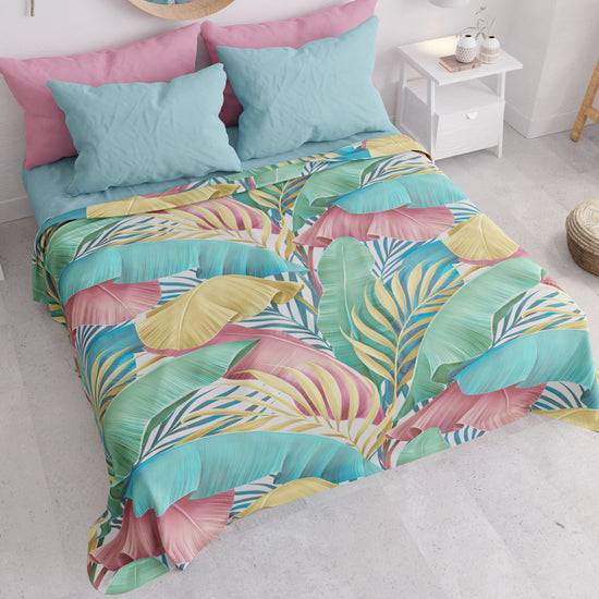 PETTI Copriletto Estivo, Coperta Leggera, Lenzuola Copriletto, Tropical Multicolor Shopping Online