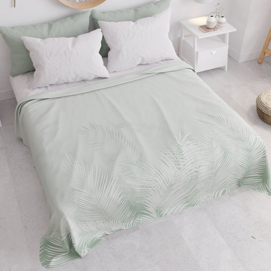 PETTI Copriletto Estivo, Coperta Leggera, Lenzuola Copriletto, Foglia Salvia Convenienza