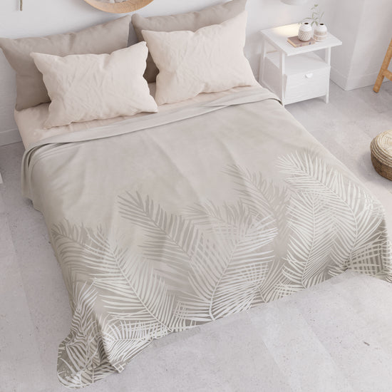 PETTI Copriletto Estivo, Coperta Leggera, Lenzuola Copriletto, Foglia Tortora Novità