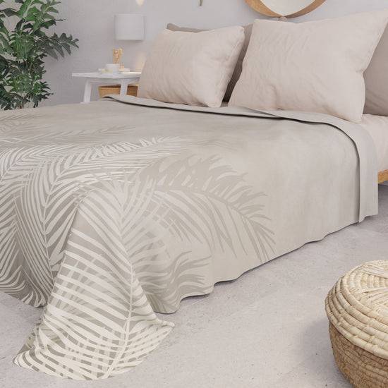 PETTI Copriletto Estivo, Coperta Leggera, Lenzuola Copriletto, Foglia Tortora Novità