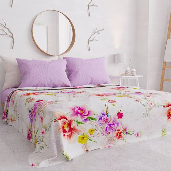 PETTI Copriletto Estivo, Coperta Leggera, Lenzuola Copriletto, Spring Bianco Spedizione gratuita